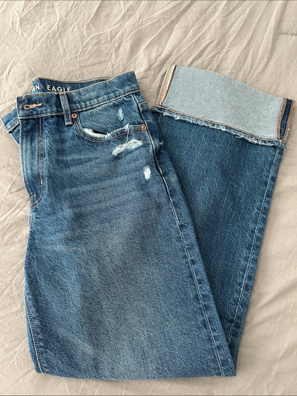 American Eagle Women’s Stovepipe Cuffed Jean